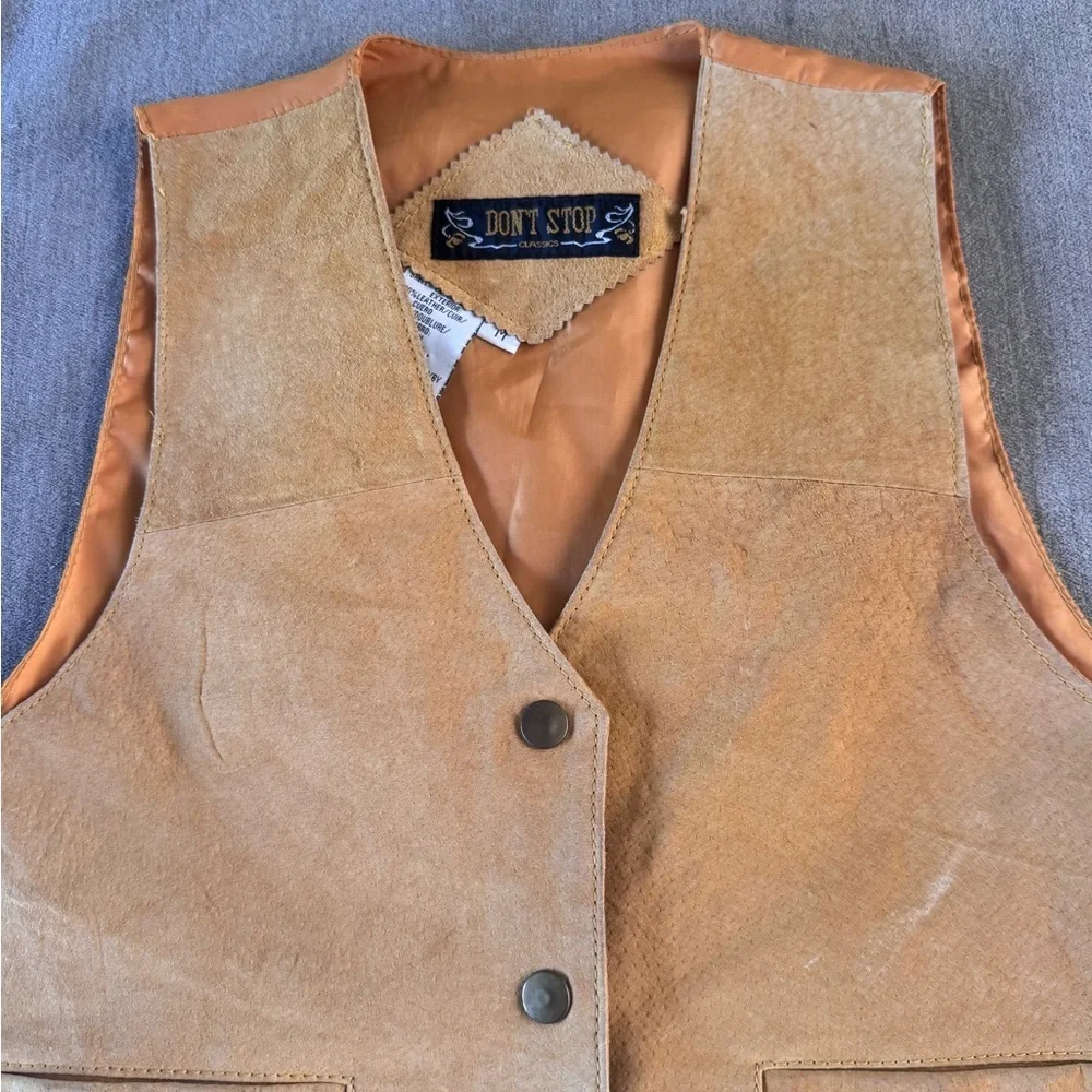 Vintage Don’t Stop Classics Yellow Suede Vest